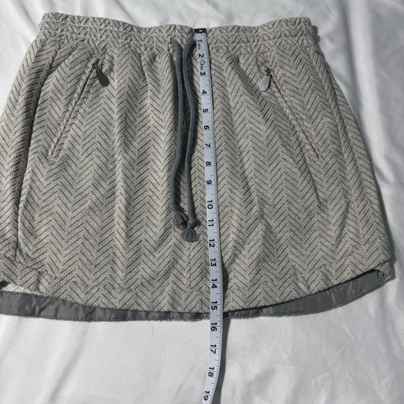 Kenar Cotton Skirt Chevron Pattern Zip Pockets Elastic Waist Size Medium NWT - Picture 9 of 10